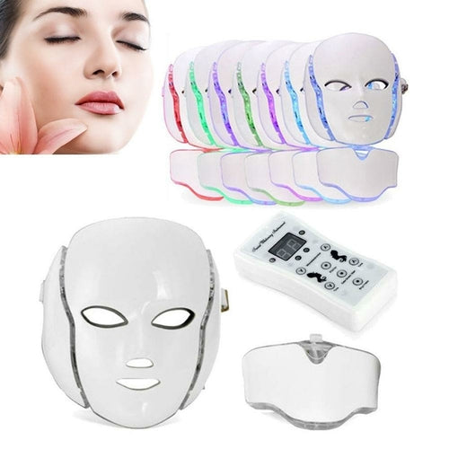 7-Color LED Light Therapy Facial & Neck Mask